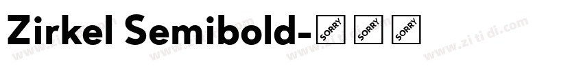 Zirkel Semibold字体转换